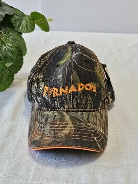 Mossy Oak Camo Cap with Orange Stitching